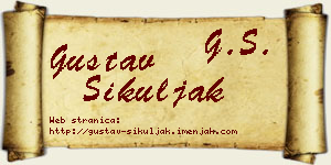 Gustav Šikuljak vizit kartica